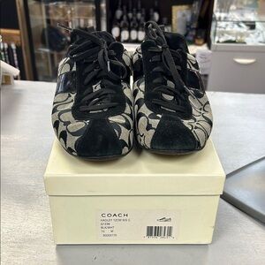 Coach Black and Gray Women's Sneakers HADLEY